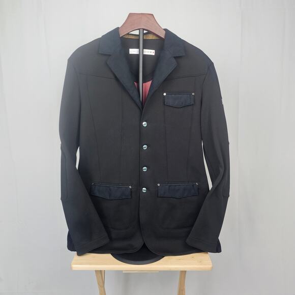 Animo Italy Black Poly Rain Coat Men’s D-52 Technical Equestrian Jacket - Picture 1 of 5